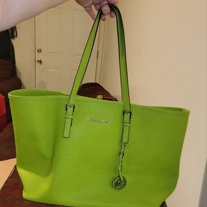 Large Lime green Michael Kors bag